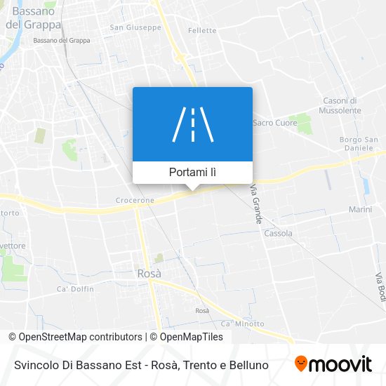 Mappa Svincolo Di Bassano Est - Rosà