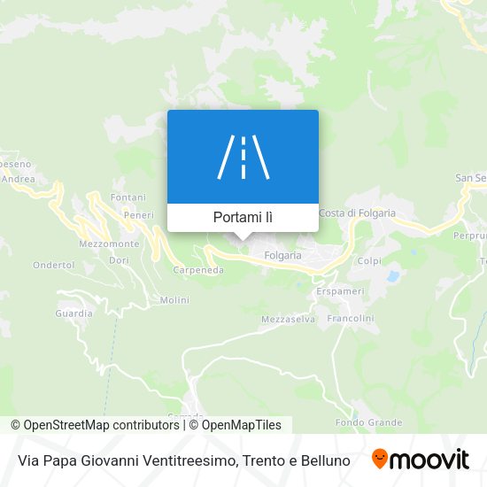 Mappa Via Papa Giovanni Ventitreesimo