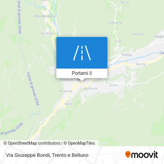 Mappa Via Giuseppe Bondi