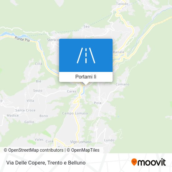Mappa Via Delle Copere
