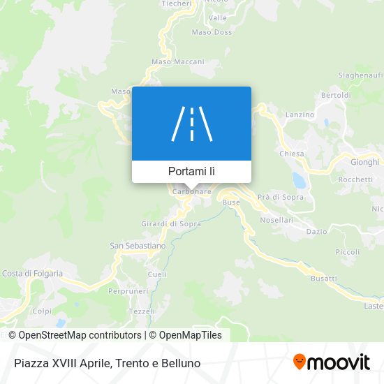 Mappa Piazza XVIII Aprile