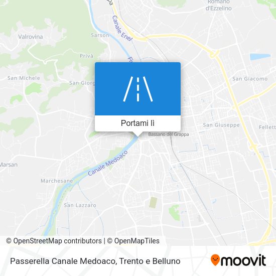 Mappa Passerella Canale Medoaco