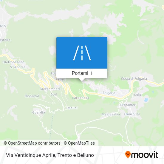 Mappa Via Venticinque Aprile