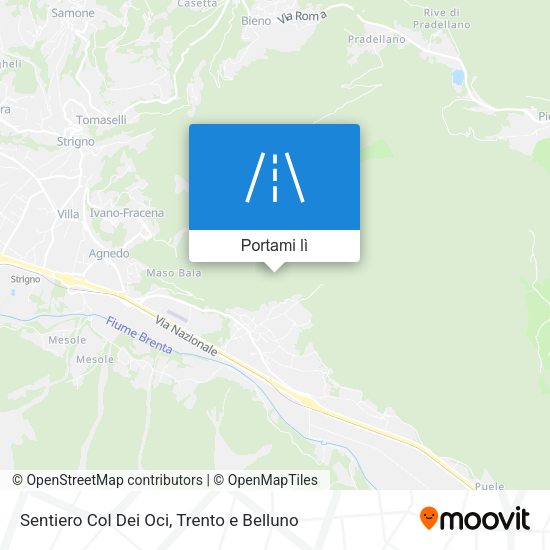Mappa Sentiero Col Dei Oci