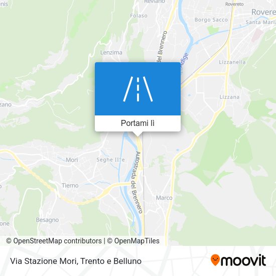 Mappa Via Stazione Mori