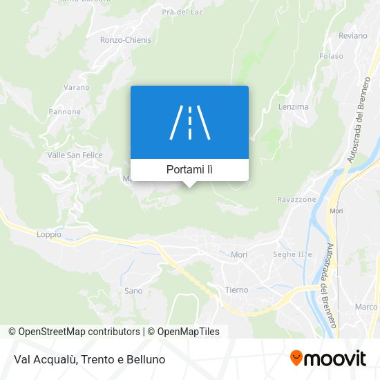 Mappa Val Acqualù