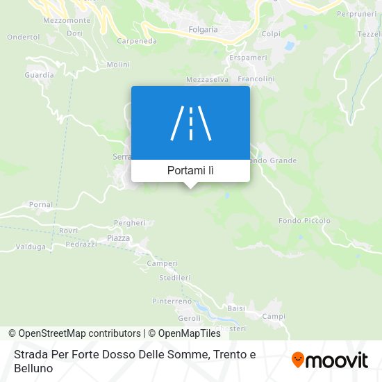 Mappa Strada Per Forte Dosso Delle Somme