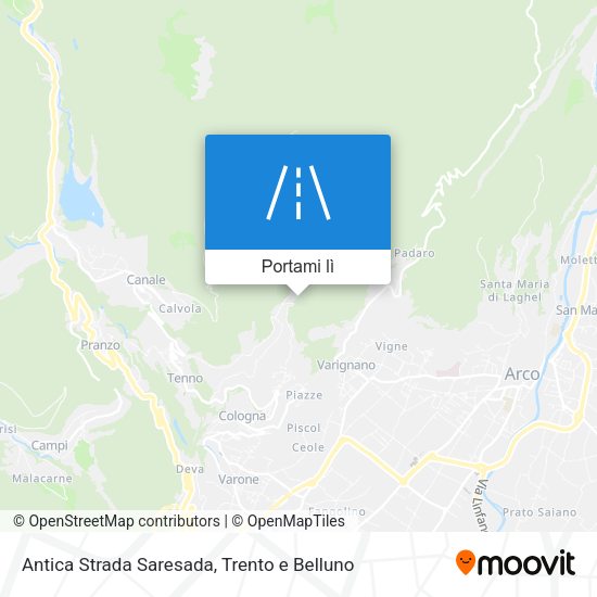 Mappa Antica Strada Saresada