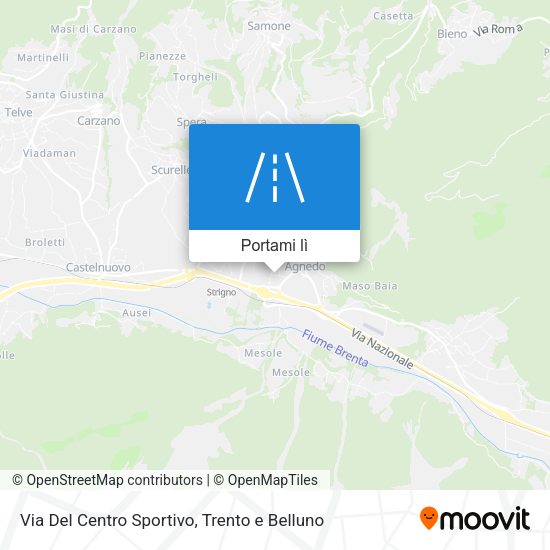 Mappa Via Del Centro Sportivo