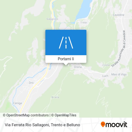 Mappa Via Ferrata Rio Sallagoni