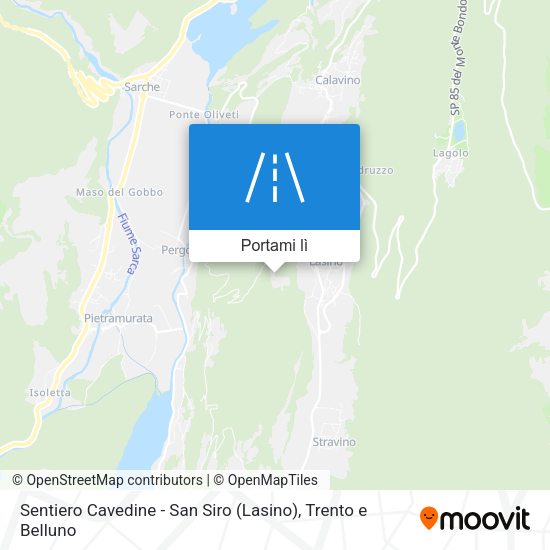 Mappa Sentiero Cavedine - San Siro (Lasino)