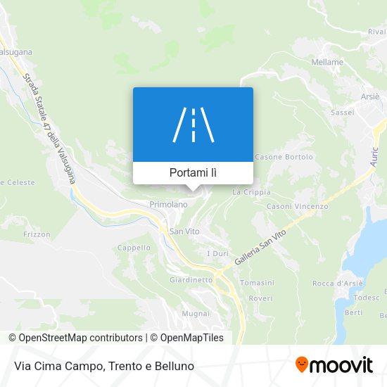 Mappa Via Cima Campo