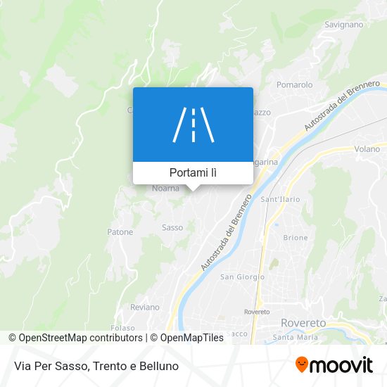 Mappa Via Per Sasso