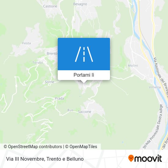 Mappa Via III Novembre