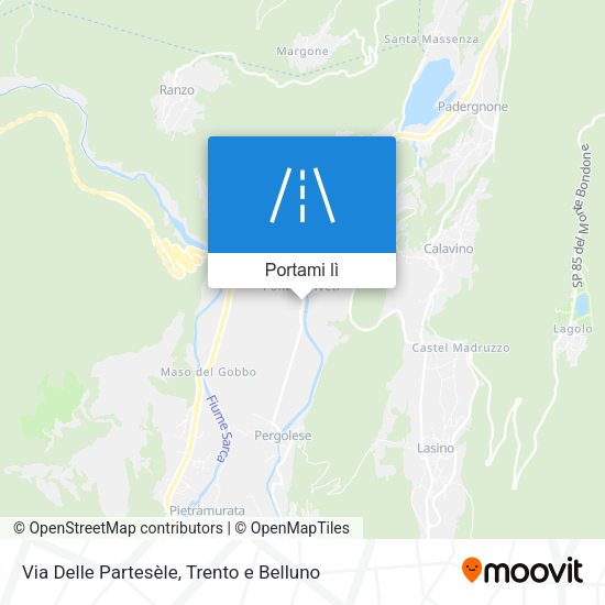 Mappa Via Delle Partesèle