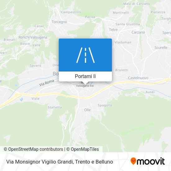 Mappa Via Monsignor Vigilio Grandi