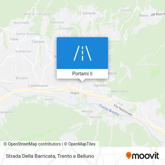 Mappa Strada Della Barricata