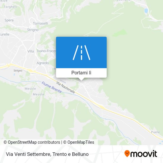 Mappa Via Venti Settembre