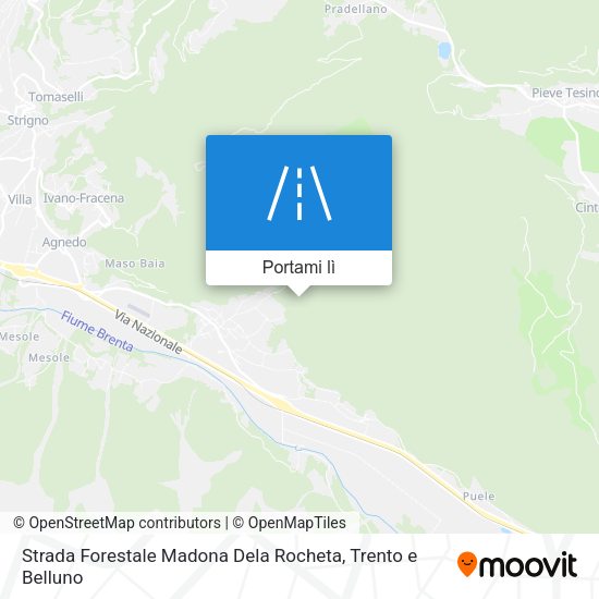 Mappa Strada Forestale Madona Dela Rocheta