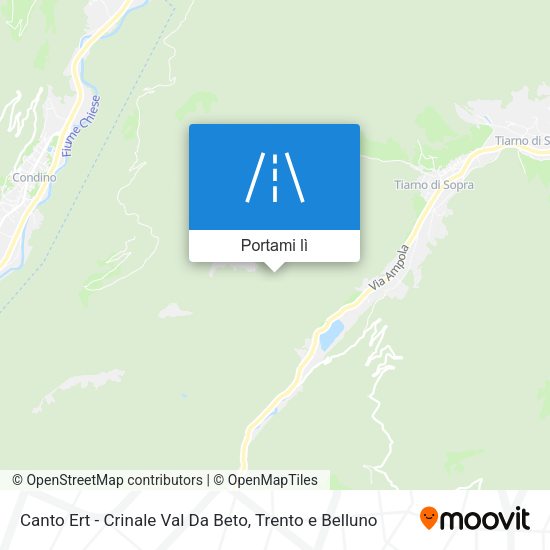Mappa Canto Ert - Crinale Val Da Beto