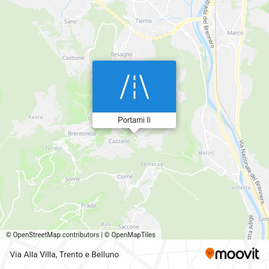 Mappa Via Alla Villa