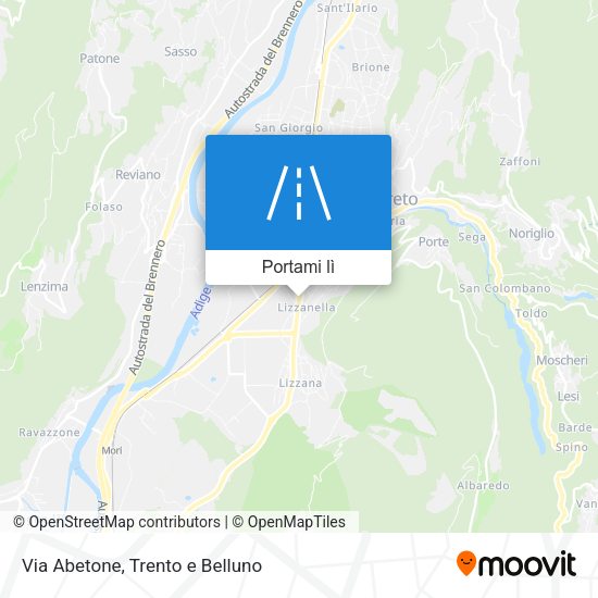 Mappa Via Abetone