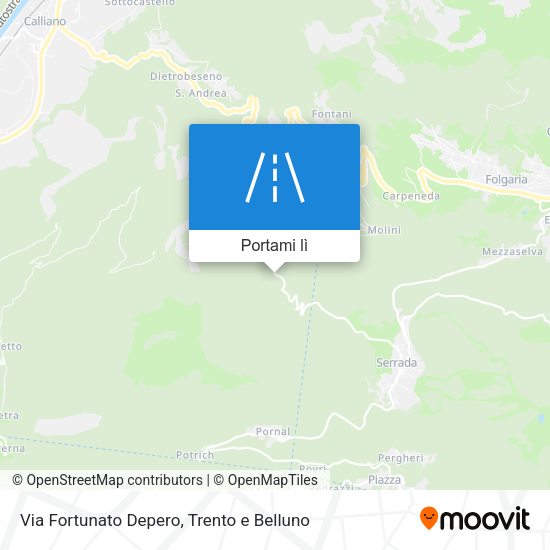 Mappa Via Fortunato Depero