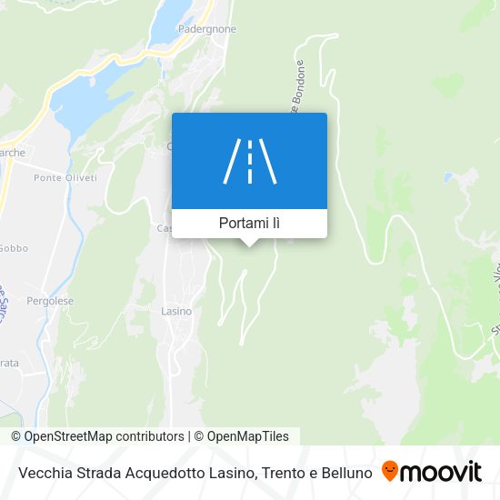 Mappa Vecchia Strada Acquedotto Lasino
