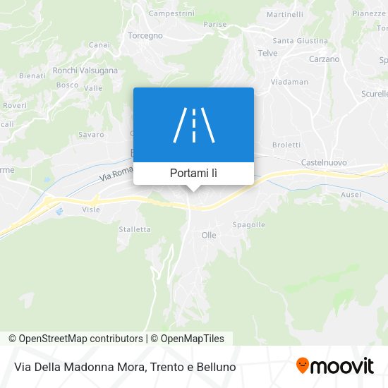 Mappa Via Della Madonna Mora