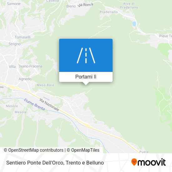 Mappa Sentiero Ponte Dell'Orco