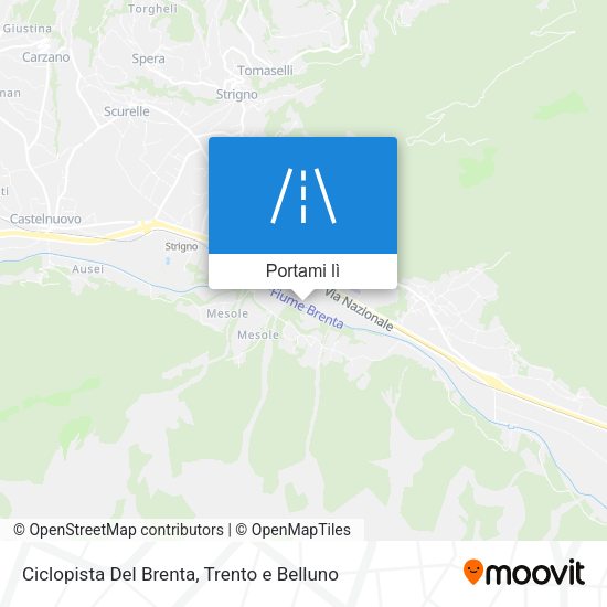 Mappa Ciclopista Del Brenta