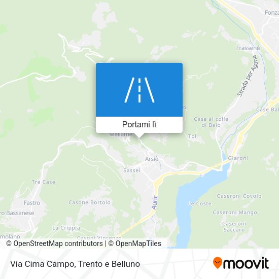 Mappa Via Cima Campo