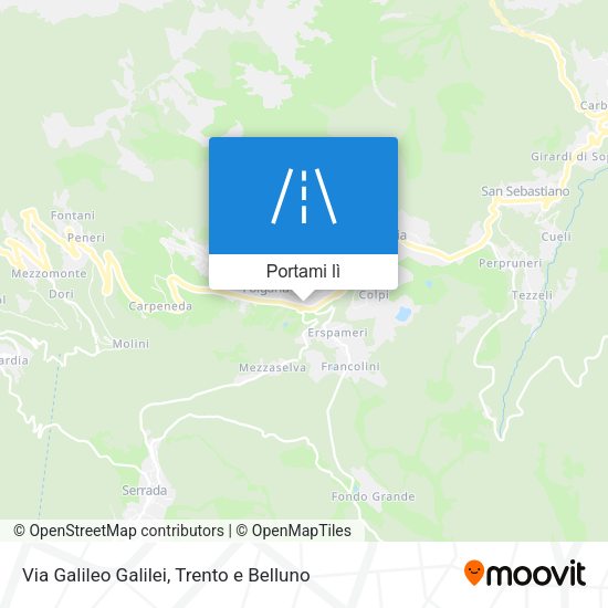 Mappa Via Galileo Galilei