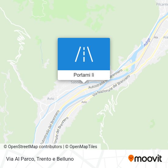 Mappa Via Al Parco