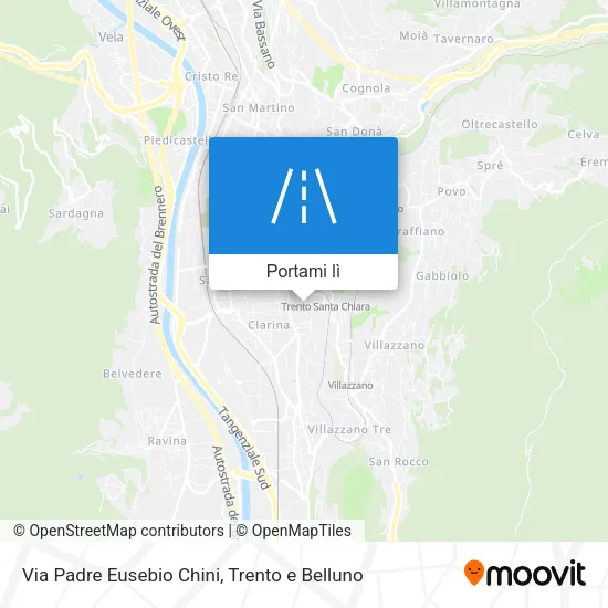 Mappa Via Padre Eusebio Chini