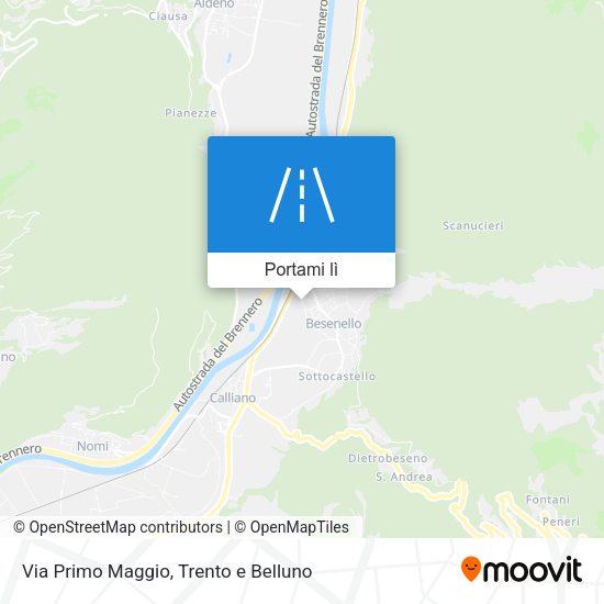 Mappa Via Primo Maggio