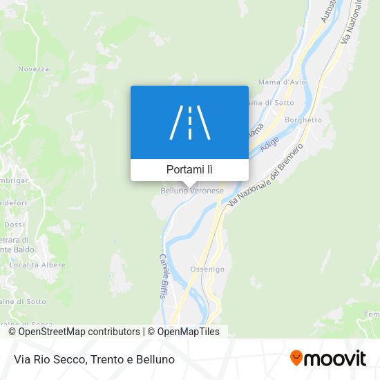 Mappa Via Rio Secco