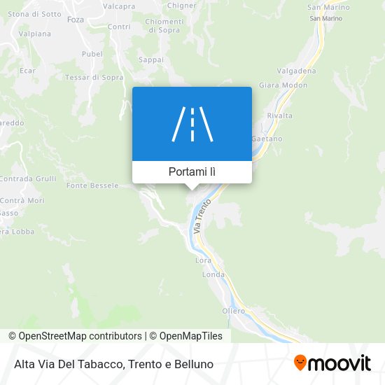 Mappa Alta Via Del Tabacco