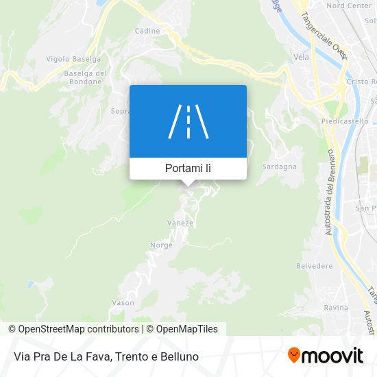 Mappa Via Pra De La Fava