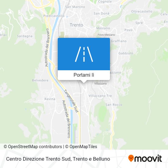 Mappa Centro Direzione Trento Sud