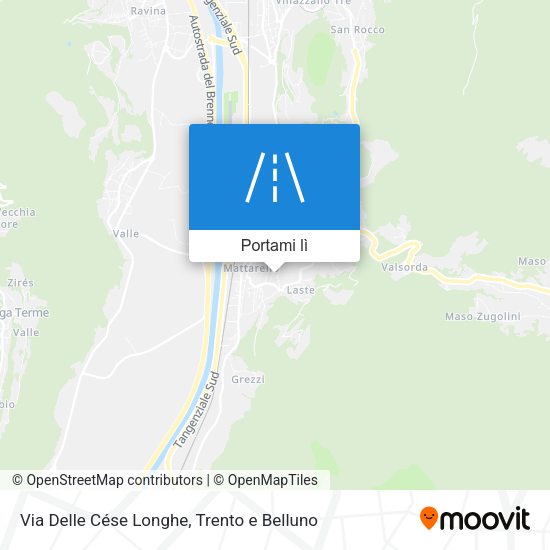 Mappa Via Delle Cése Longhe