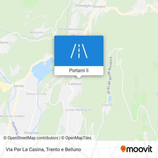 Mappa Via Per La Casìna