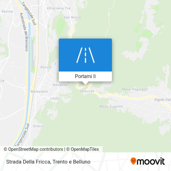 Mappa Strada Della Fricca