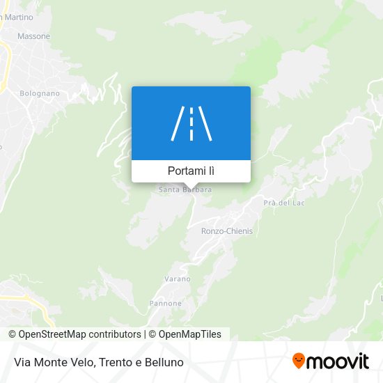 Mappa Via Monte Velo