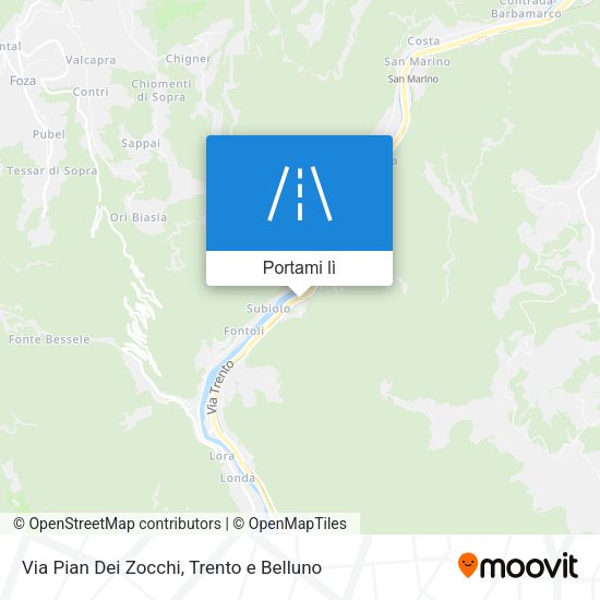 Mappa Via Pian Dei Zocchi