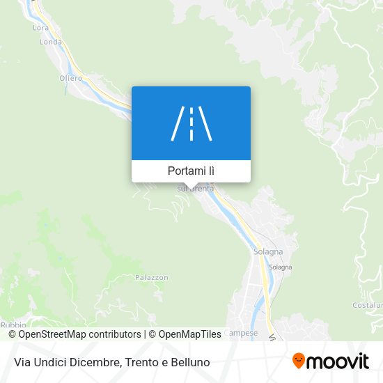 Mappa Via Undici Dicembre