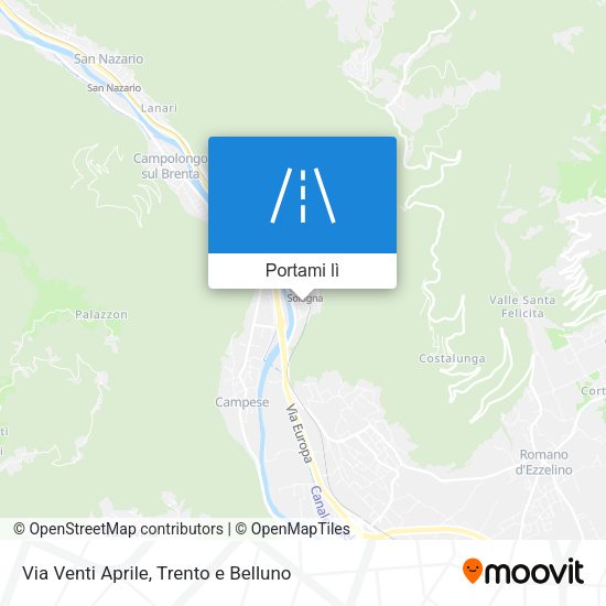 Mappa Via Venti Aprile