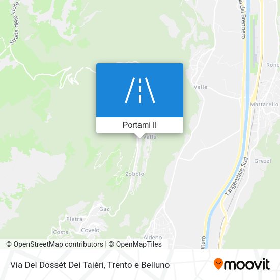 Mappa Via Del Dossét Dei Taiéri