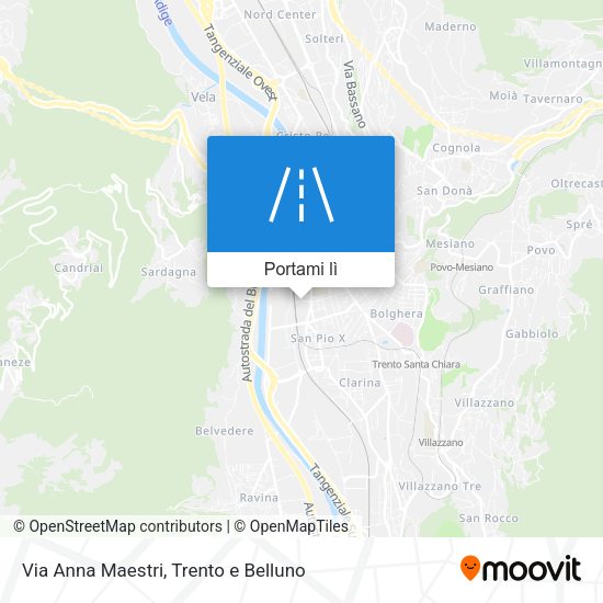 Mappa Via Anna Maestri