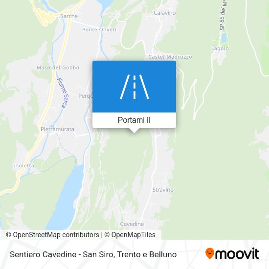 Mappa Sentiero Cavedine - San Siro